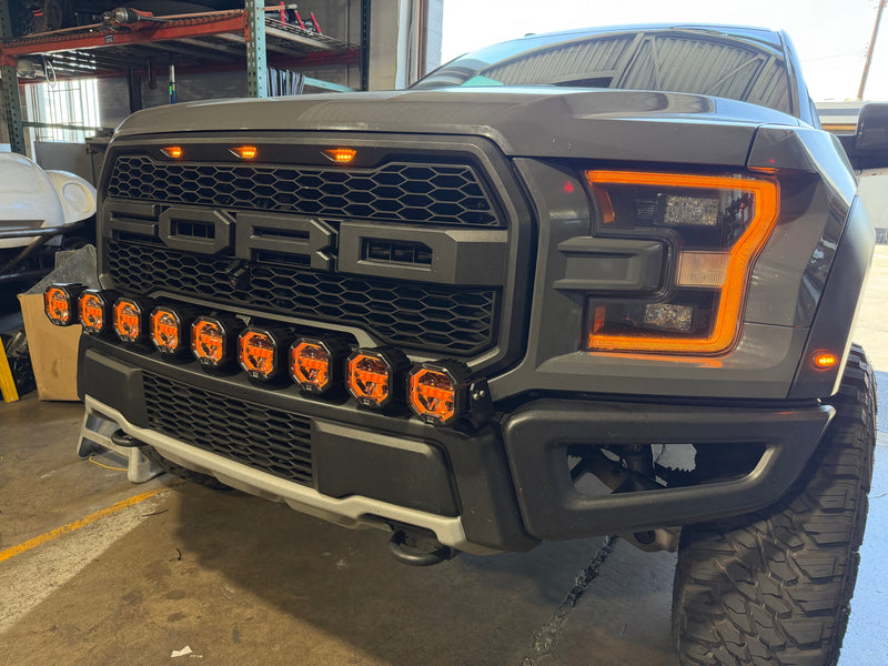 Load image into Gallery viewer, 9 Light U-Con Interlocking Off Road LED Pod With Amber or White DRL Running Light
