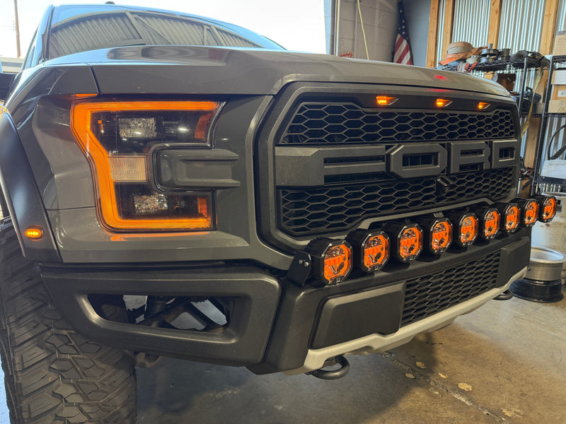 Load image into Gallery viewer, 9 Light U-Con Interlocking Off Road LED Pod With Amber or White DRL Running Light
