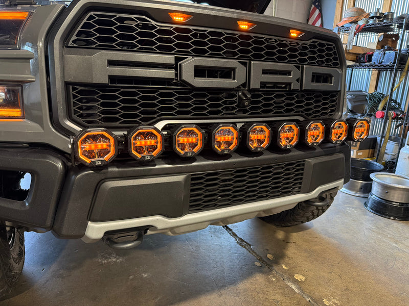 Load image into Gallery viewer, 9 Light U-Con Interlocking Off Road LED Pod With Amber or White DRL Running Light
