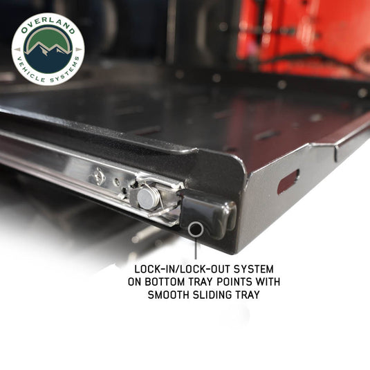 Overland Vehicle Systems Cargo Storage Rack with Shelf and Sliding Extension