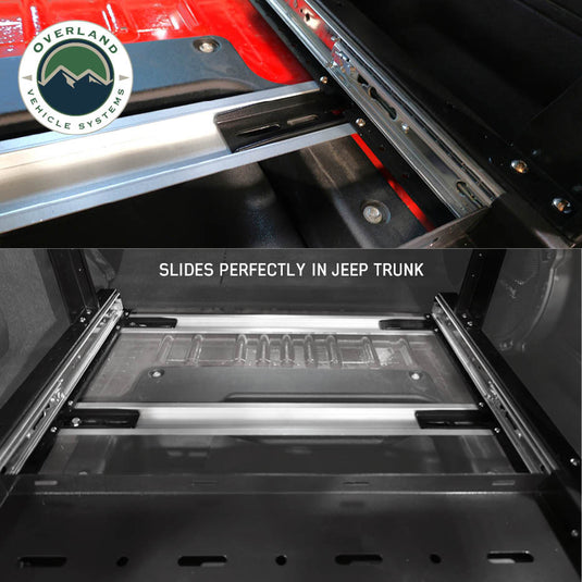 Overland Vehicle Systems Cargo Storage Rack with Shelf and Sliding Extension