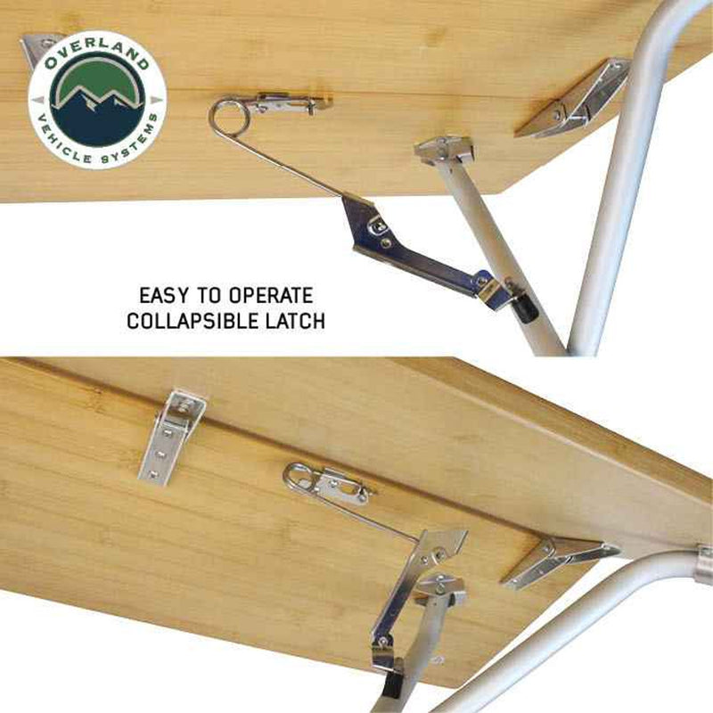 Load image into Gallery viewer, OVS Kick It Bi-Fold Camp Table - Wood Base &amp; Storage Bag
