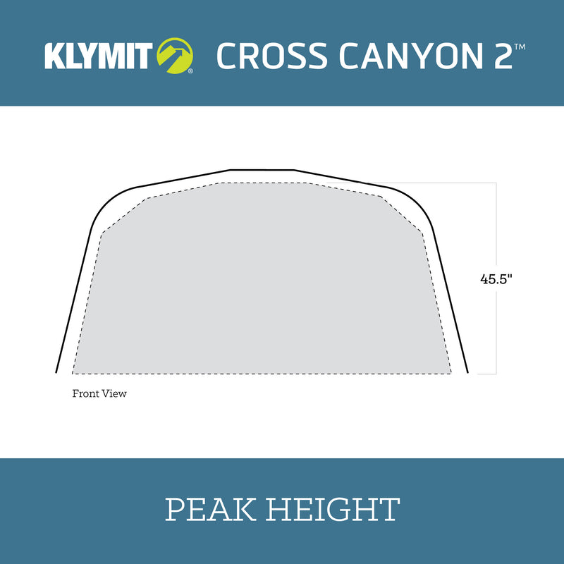 Load image into Gallery viewer, Klymit Cross Canyon 2 Tent - Peak height
