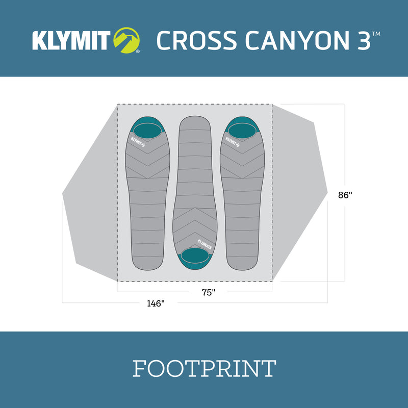 Load image into Gallery viewer, Klymit_CrossCanyon3_09C3RD01C_Footprint
