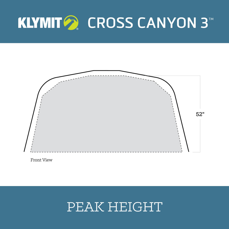 Load image into Gallery viewer, Klymit_CrossCanyon3_09C3RD01C_PeakHeight
