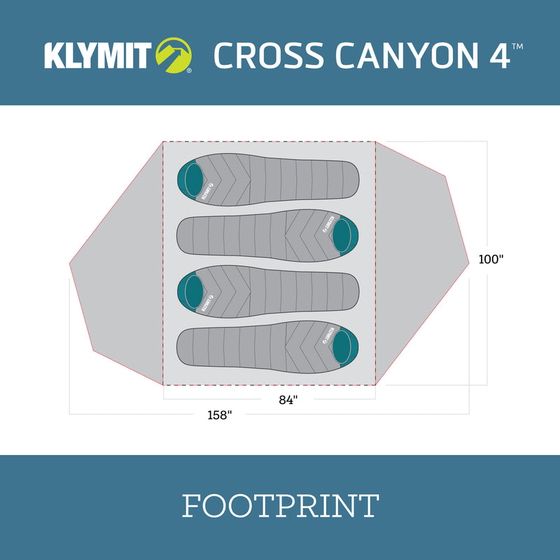 Load image into Gallery viewer, Klymit_CrossCanyon4_09C4RD01D_Footprint
