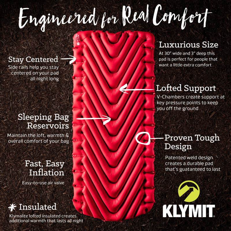 Load image into Gallery viewer, Klymit Insulated Static V Luxe Sleeping Pad - Features
