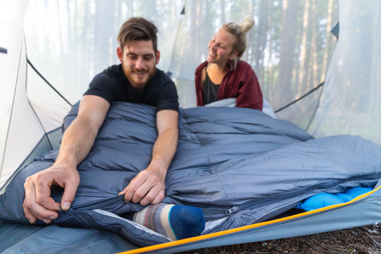 Klymit KSB Double Hybrid Sleeping Bag - Elevate Your Tandem Camping"