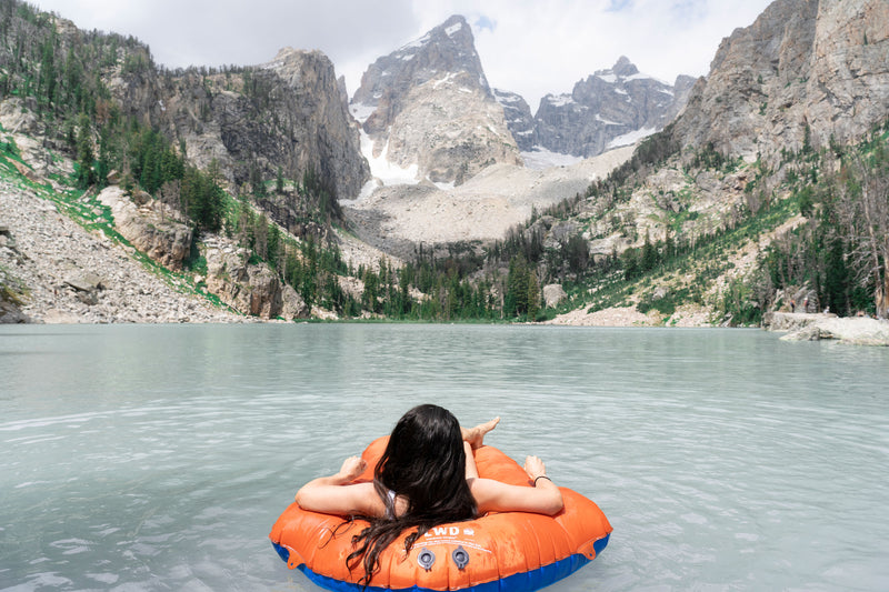 Load image into Gallery viewer, Experience Water Adventures in Style with the Orange/Blue LWD Packraft
