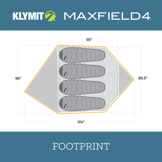 lymit Maxfield 4 Person Tent - Footprint
