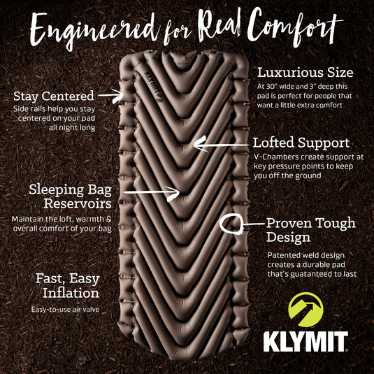 Klymit Static V Luxe Sleeping Pad - Features
