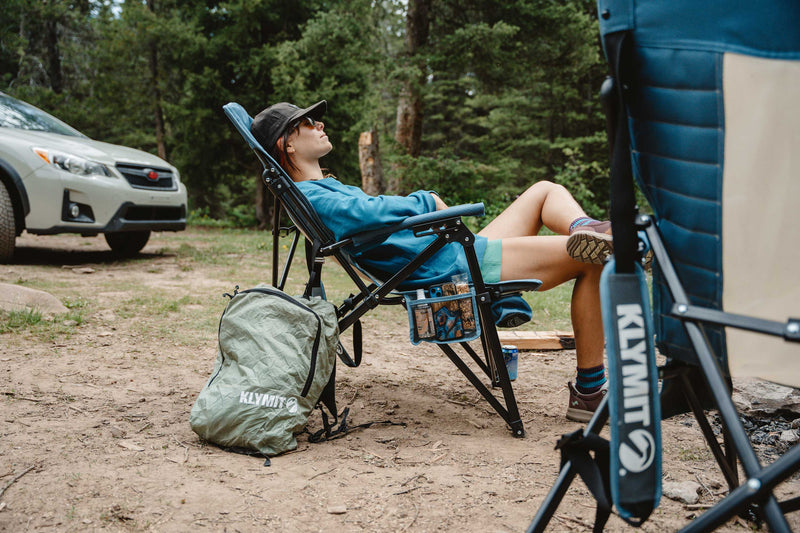 Load image into Gallery viewer, Blue Klymit Switchback Camp Chair: Where Functionality Meets Style
