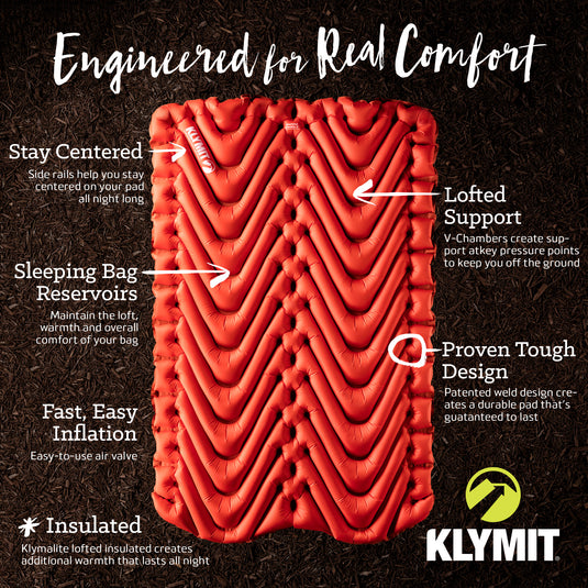 Klymit Insulated Double V Sleeping Pad - Features
