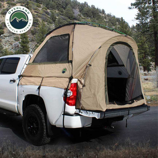 Overland Vehicle Systems LD TACT Truck Bed Tents - Tan Body & Green Rainfly