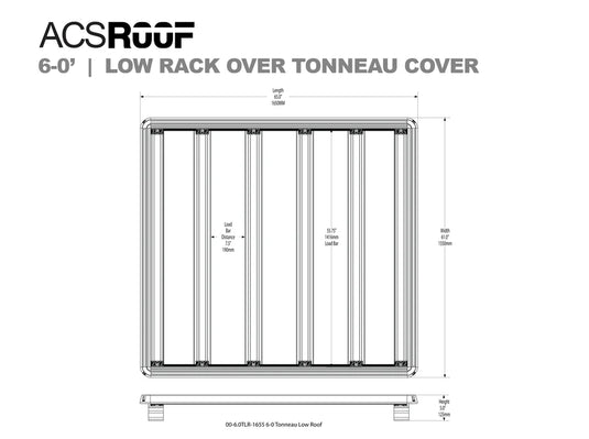 Leitner ACS ROOF | Over Truck Bed Low Platform Rack for TONNEAU Covers