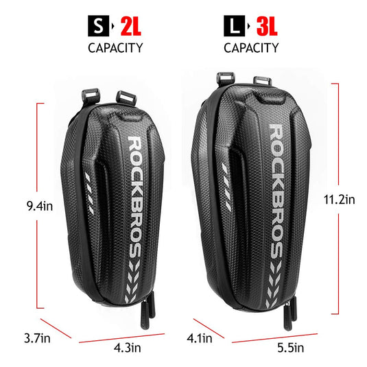 ROCKBROS Scooter Storage Bag Waterproof EVA Hard Shell Handlebar Bag for Scooters Folding Bikes