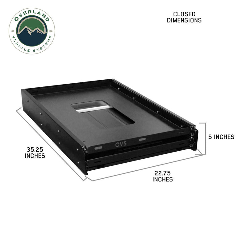 Load image into Gallery viewer, OVS Large Refrigerator Tray and Sink Slide - Black Powder Coat Universal
