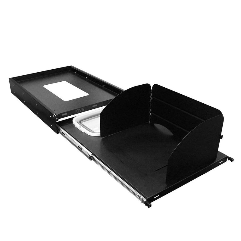 Load image into Gallery viewer, OVS Large Refrigerator Tray and Sink Slide - Black Powder Coat Universal
