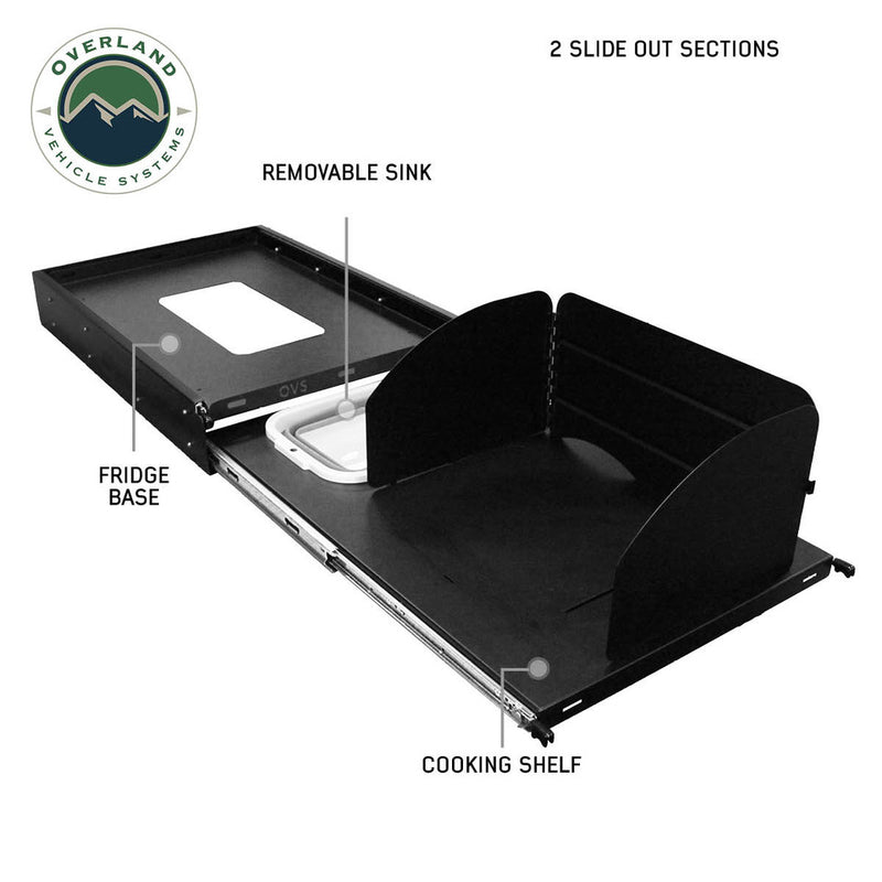 Load image into Gallery viewer, OVS Large Refrigerator Tray and Sink Slide - Black Powder Coat Universal
