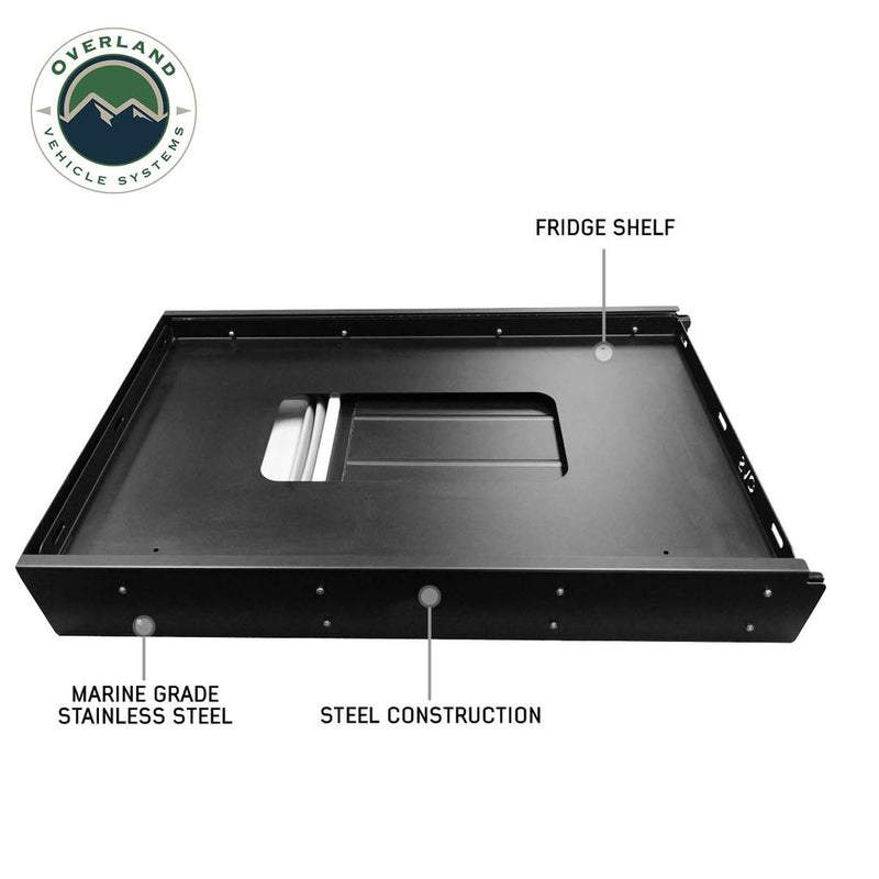 Load image into Gallery viewer, OVS Large Refrigerator Tray and Sink Slide - Black Powder Coat Universal
