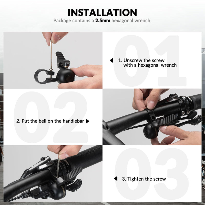 Load image into Gallery viewer, ROCKBROS Copper Alloy Bike Bell Clear Loud 100dB Sound, Sturdy Bell for Handlebars
