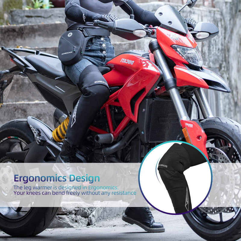 Load image into Gallery viewer, ROCKBROS Motorcycle Knee Pad Winter Leg Warmer with EVA Protector, Windproof for Skiing
