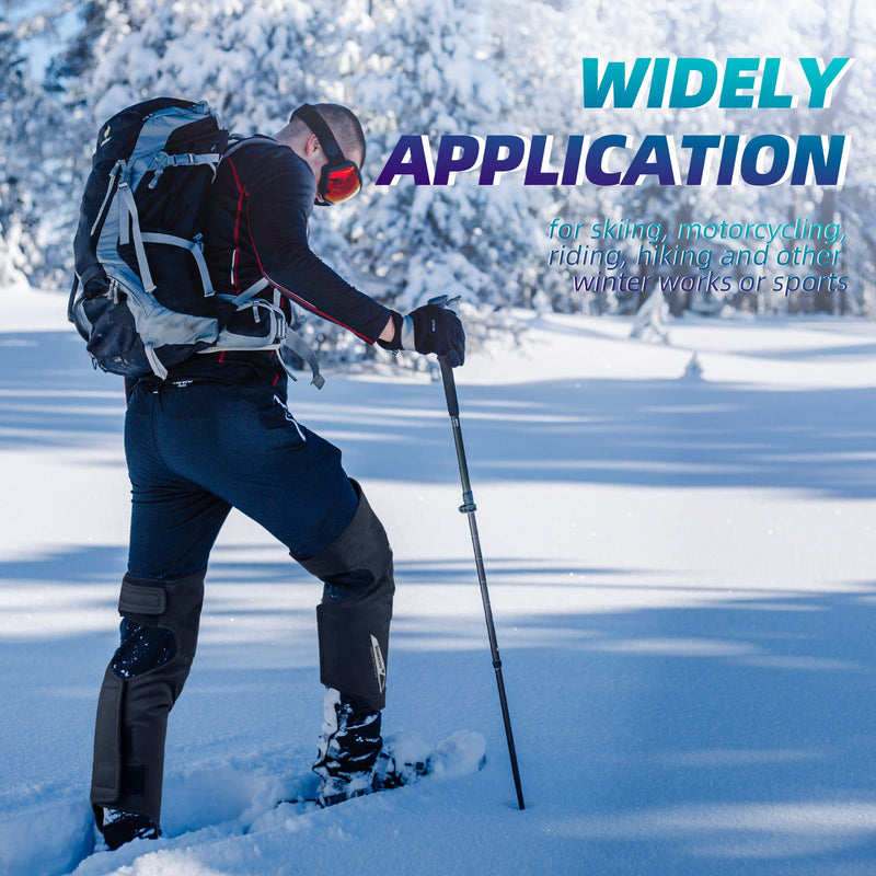 Load image into Gallery viewer, ROCKBROS Motorcycle Knee Pad Winter Leg Warmer with EVA Protector, Windproof for Skiing
