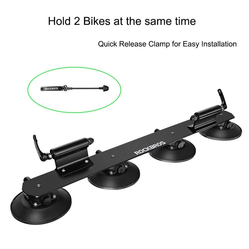 Load image into Gallery viewer, ROCKBROS Suction Cup Bike Rack for Car Roof Quick Release Sucker Mount
