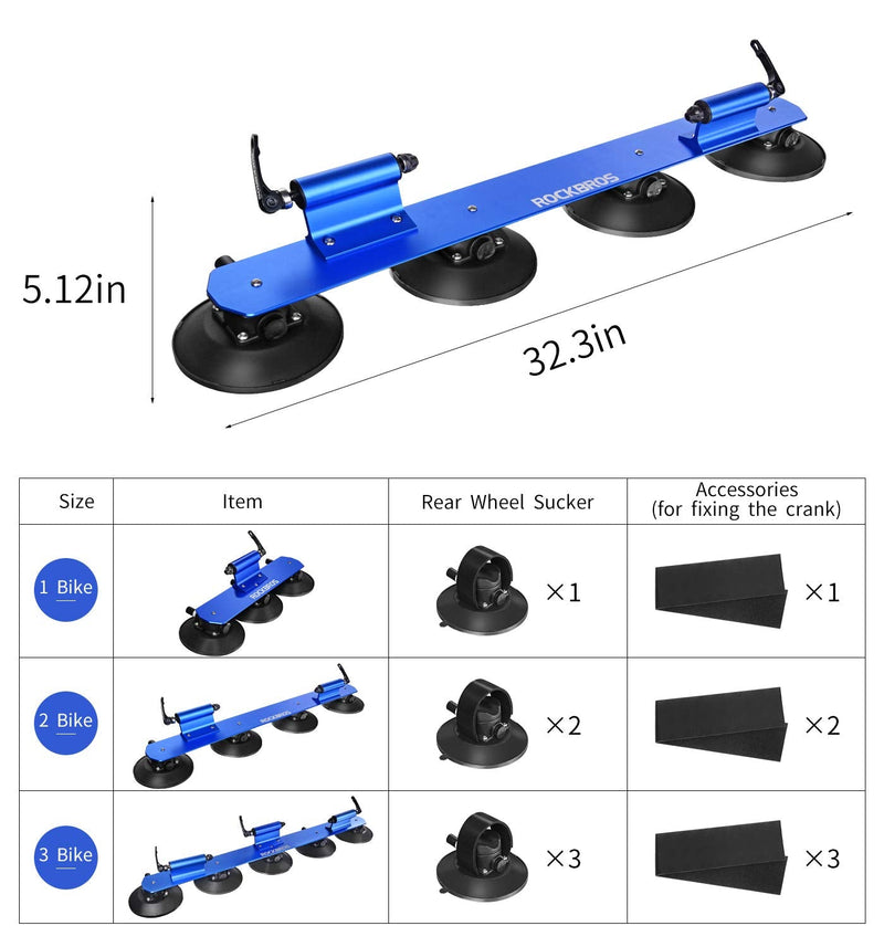 Load image into Gallery viewer, ROCKBROS Suction Cup Bike Rack for Car Roof Quick Release Sucker Mount
