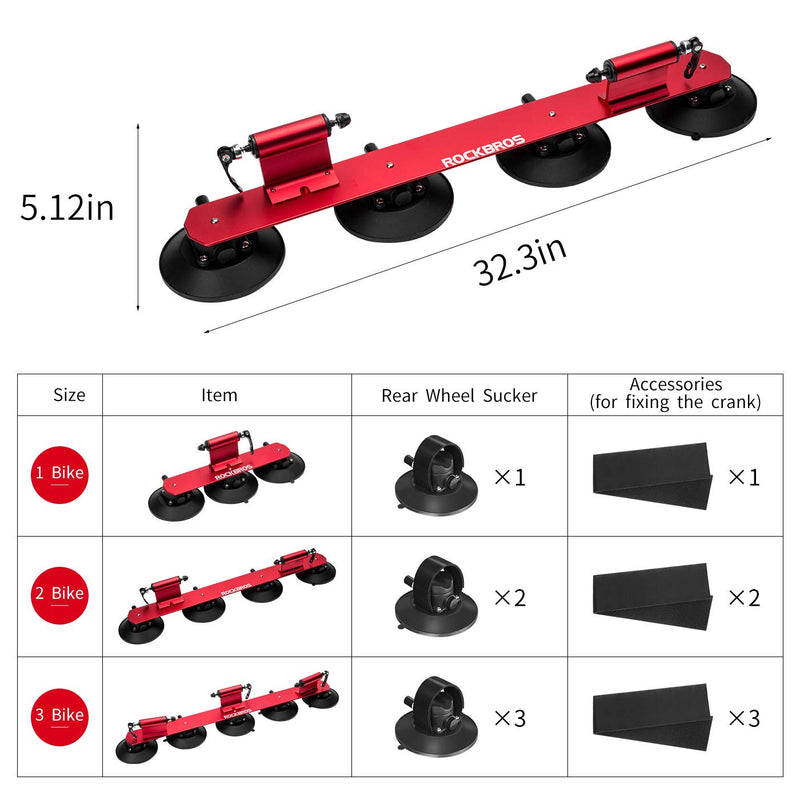 Load image into Gallery viewer, ROCKBROS Suction Cup Bike Rack for Car Roof Quick Release Sucker Mount
