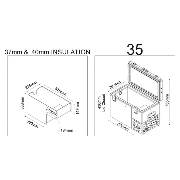 Load image into Gallery viewer, 35L Legacy Smart QC Fridge/Freezer
