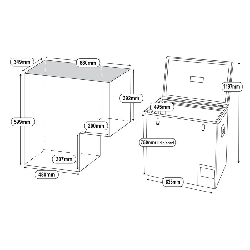 Load image into Gallery viewer, 125L Legacy Smart QC Fridge/Freezer
