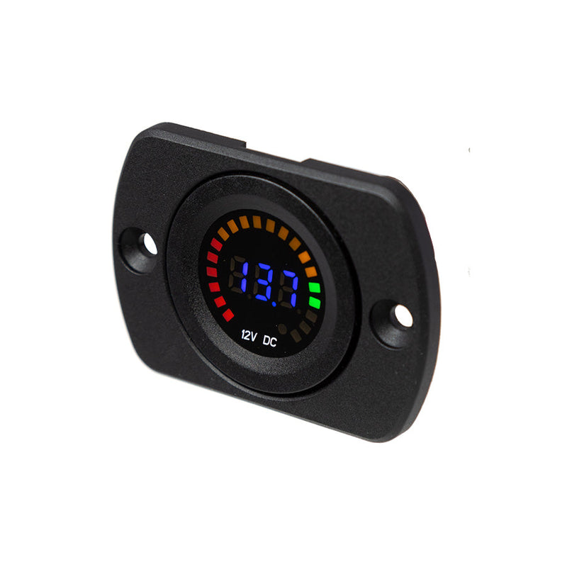 Load image into Gallery viewer, 29mm Panel Mount Digital &amp; LED 12V Meter (10.5-14.7V)
