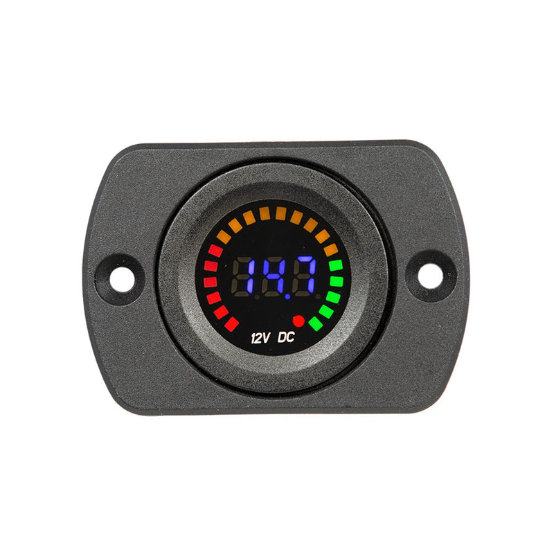 Load image into Gallery viewer, 29mm Panel Mount Digital &amp; LED 12V Meter (10.5-14.7V)
