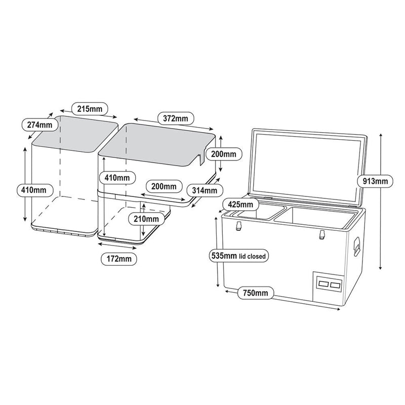 Load image into Gallery viewer, 60L Legacy Smart QC Fridge/Freezer
