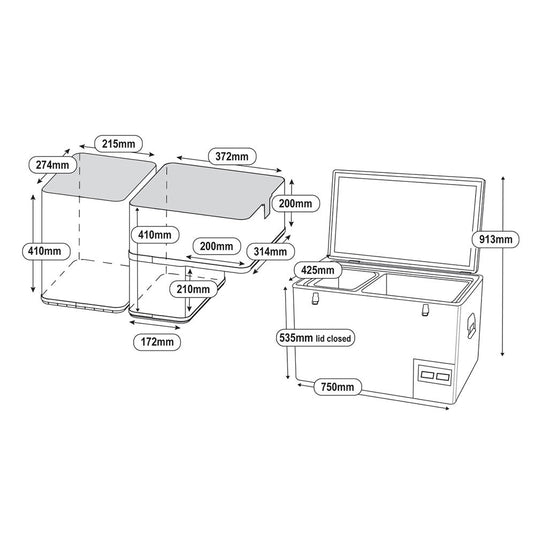 60L Legacy Smart QC Fridge/Freezer
