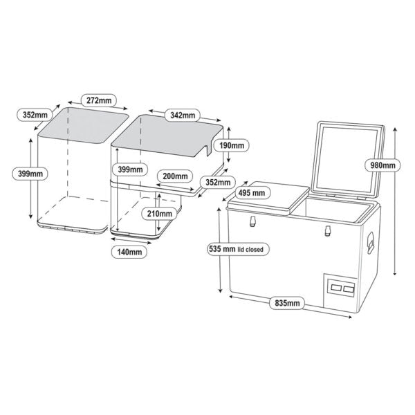 Load image into Gallery viewer, 72L Legacy Smart QC Fridge/Freezer
