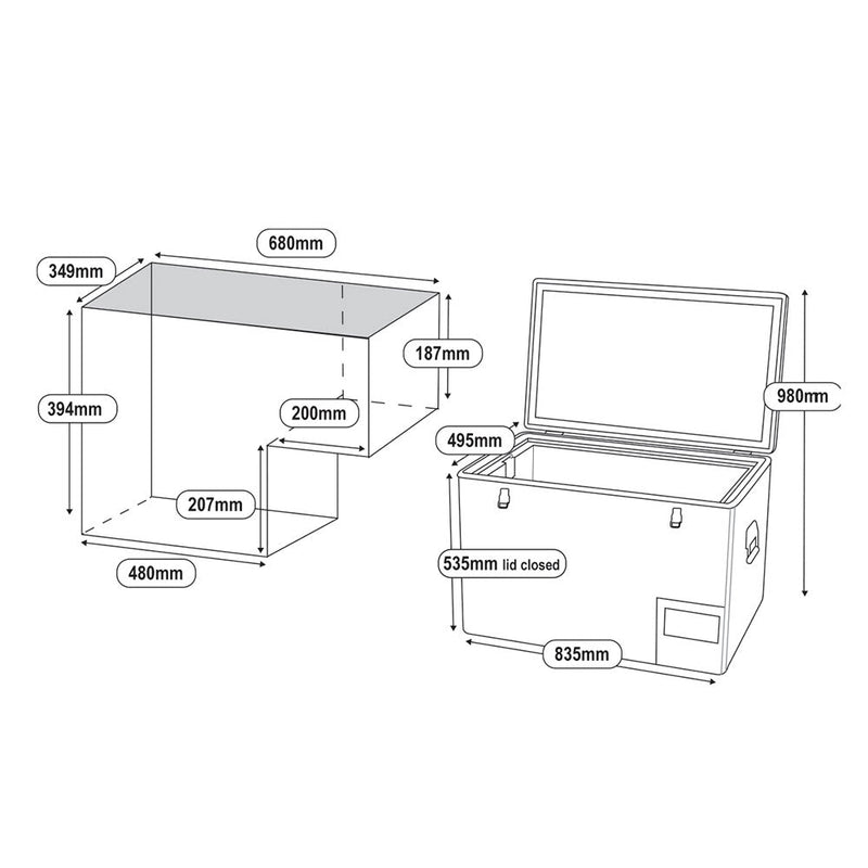 Load image into Gallery viewer, 80L Legacy Smart QC Fridge/Freezer
