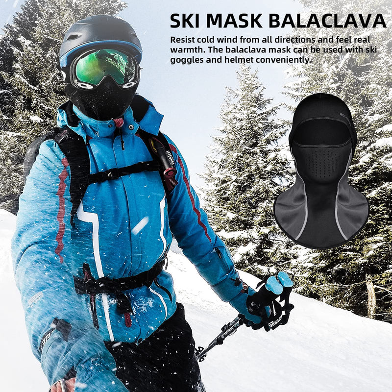Load image into Gallery viewer, ROCKBROS Winter Ski Mask with Filter Pocket, Full Face Balaclava for Men Women
