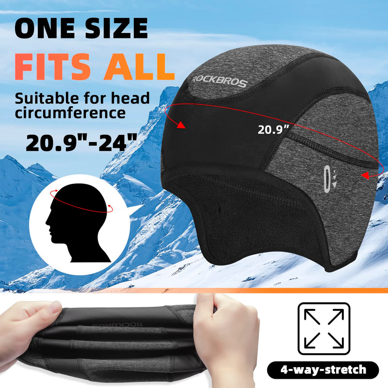 Load image into Gallery viewer, ROCKBROS Winter Cycling Caps for Men Women Windproof Hat with Sun Visor Under Helmet Liner
