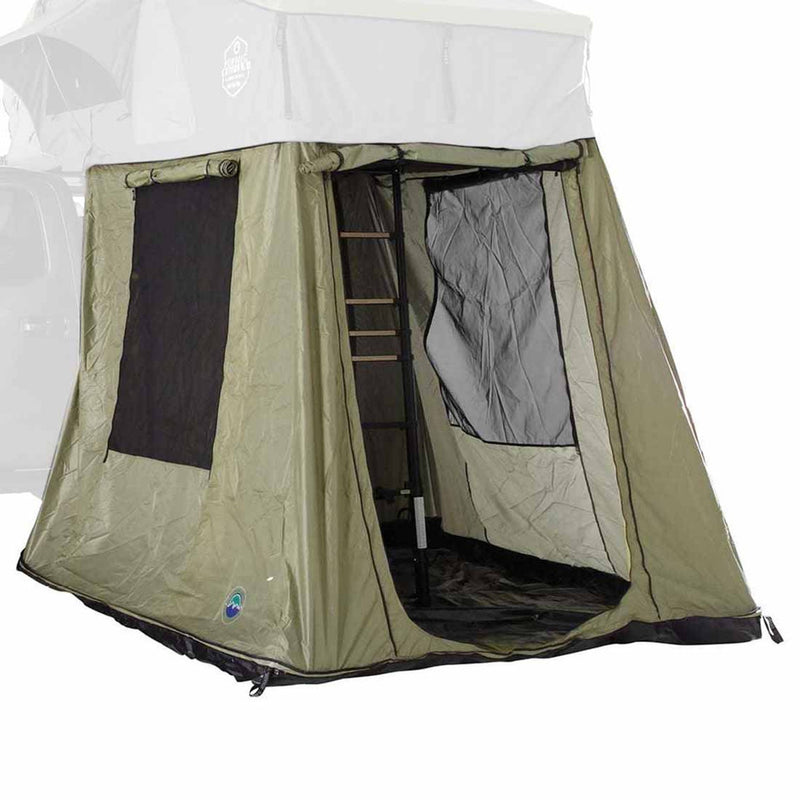 Load image into Gallery viewer, OVS HD Nomadic 3 Extended Soft Shell Roof Top Tent, Grey Body &amp; Green Rainfly
