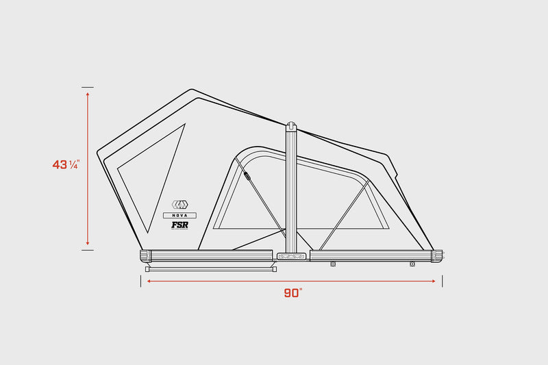 Load image into Gallery viewer, Nova King - Hybrid Foldout Rooftop Tent

