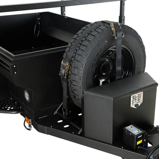 Overland Vehicle Systems Spare Tire Carrier with Mounting Hardware for Off Road Trailer