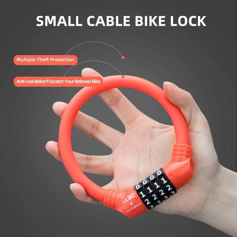Load image into Gallery viewer, ROCKBROS Lightweight Bike Lock Cable 12MM Anti-Theft Combination Lock
