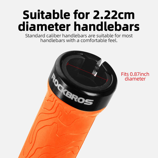 ROCKBROS Bike Handlebar Grips Double Lock-on MTB Bicycle Handle Bar Grips