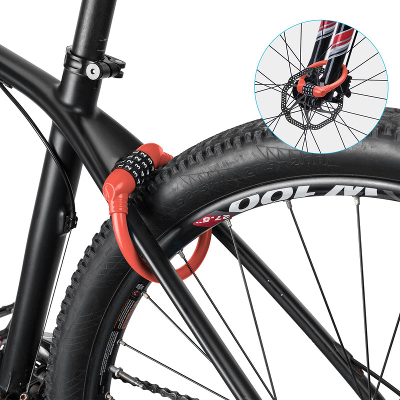 Load image into Gallery viewer, ROCKBROS Lightweight Bike Lock Cable 12MM Anti-Theft Combination Lock
