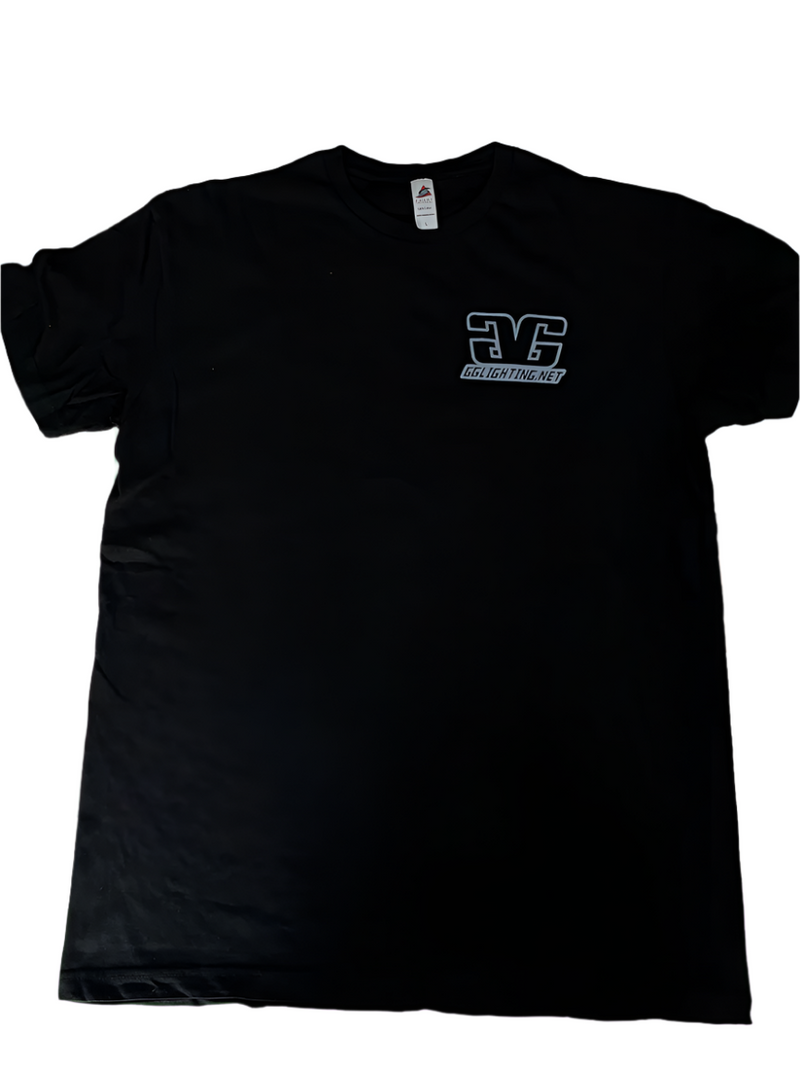 Load image into Gallery viewer, GGlighting Black 100% Cotton T-Shirt
