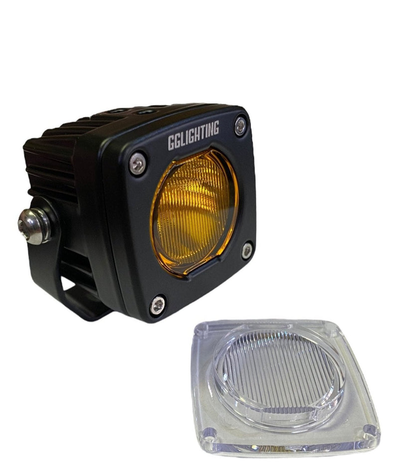 Load image into Gallery viewer, GP5 Single LED Pod Light Amber + Free Clear Lens
