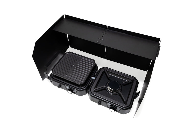 Load image into Gallery viewer, Portable 2 Burner Camp Stove &amp; Wind Screen - Clearance
