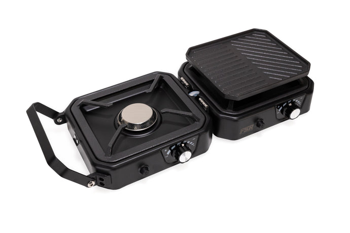 Portable 2 Burner Camp Stove & Wind Screen - Clearance